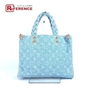 Louis Vuitton Let Go Monogram Denim Tote Bag Sky Blue